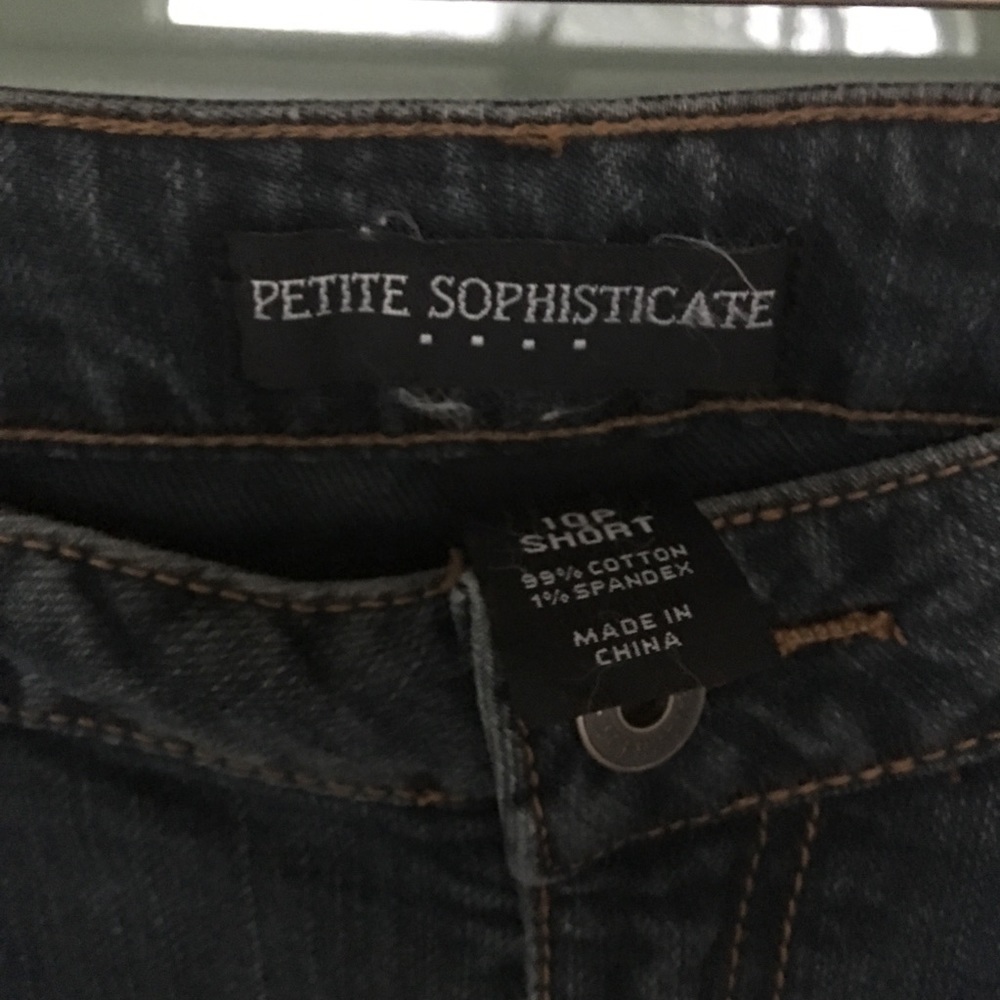 PETITE SOPHISTICATE boot cut denim mom jeans 10 P - Picture 2 of 3
